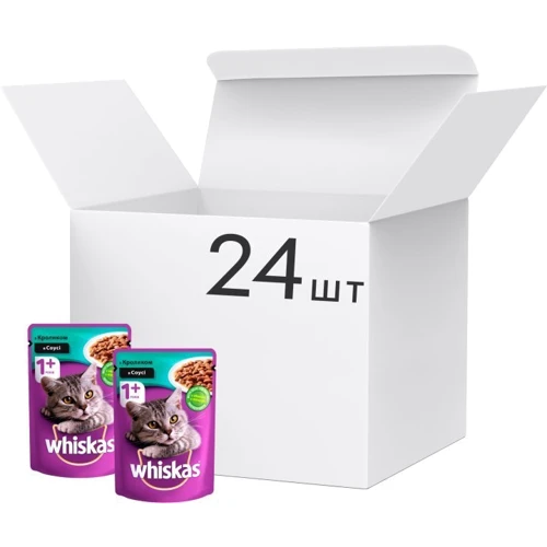 Влажный корм Whiskas для котов с кроликом в соусе 24х100 г (4770608252755): Класс Премиум