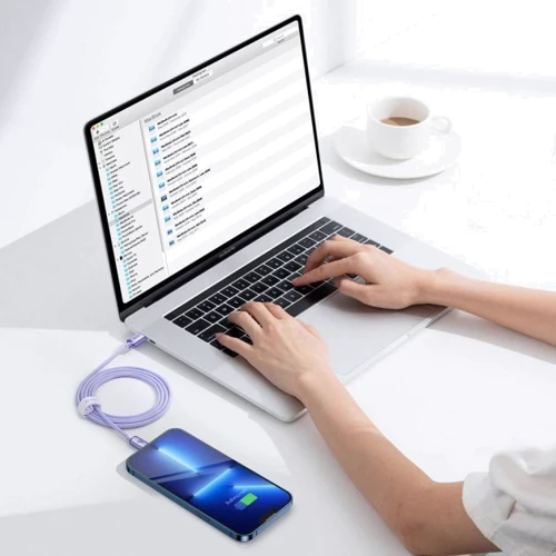Кабель Baseus Cable USB-C to Lightning Crystal Shine 20W 1.2m Purple (CAJY000205) фото 8