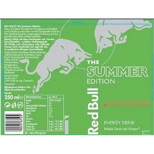 Энергетический напиток Red Bull The Summer Edition куруба и цветы бузины 250 мл (90433450): Объем, л 0.25