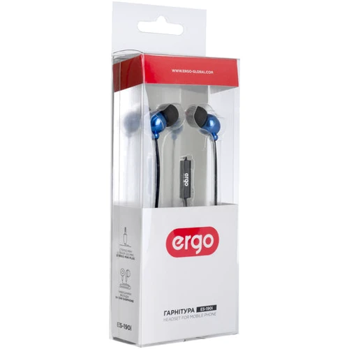 Наушники Ergo ES-190i Blue: Тип крепления без креплений