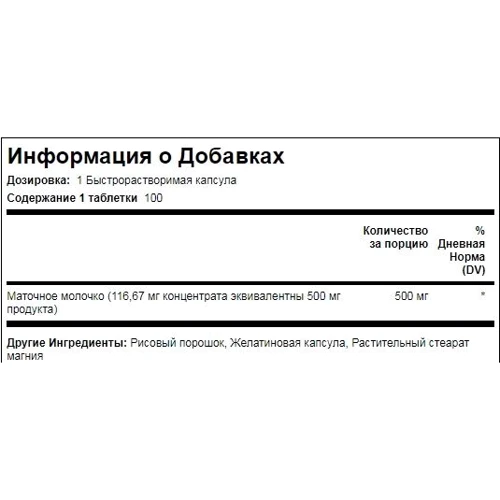 Piping Rock Supreme Royal Jelly 100 Capsules Маточне молочко високої концентрації: Форма випуску капсули