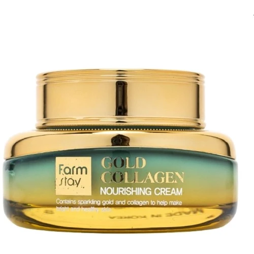 FarmStay Gold Collagen Nourishing Cream Антивіковий крем для обличчя з колагеном та золотом 50 ml
