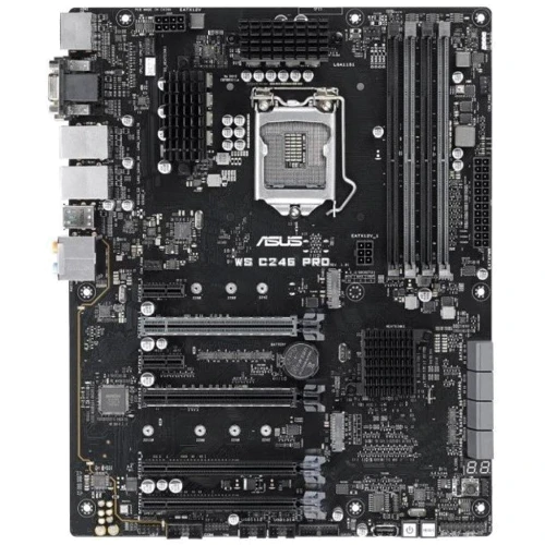 ASUS WS C246 PRO: Разъемы на плате M.2, SATA 3.0