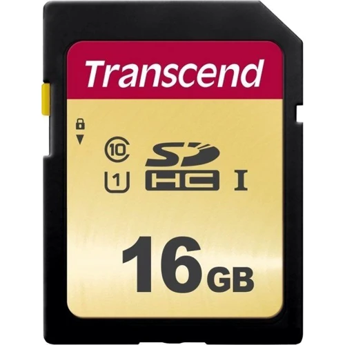 Карта памяти Transcend 16GB SDHC Class 10 UHS-I U1 (TS16GSDC500S)