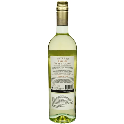 Вино Anterra Moscato Terre Siciliane IGT біле напівсолодке 11% 0.75 л (FSH_813297000086): Країна виробник Италия