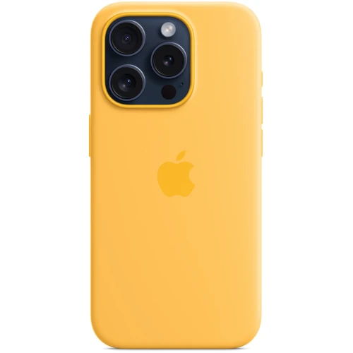 Чохол для iPhone Apple Silicone Case з MagSafe Sunshine (MWNK3) для iPhone 15 Pro: Колір желтый