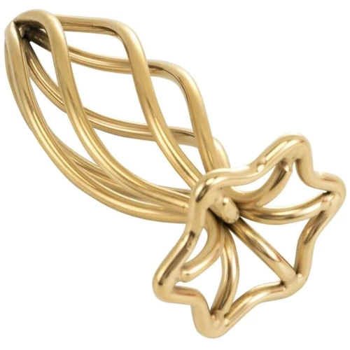 Анальная пробка LOCKINK Sevanda Hollow Spiral Golden Metal Anal Plug - S size