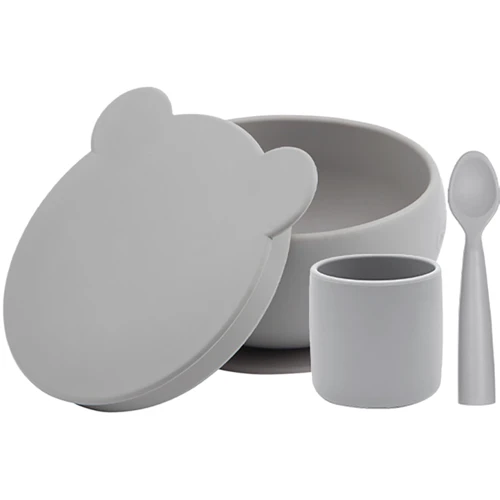 Набір для годування MinikOiOi BLW Set I (Powder Grey) силіконовий (101070052)
