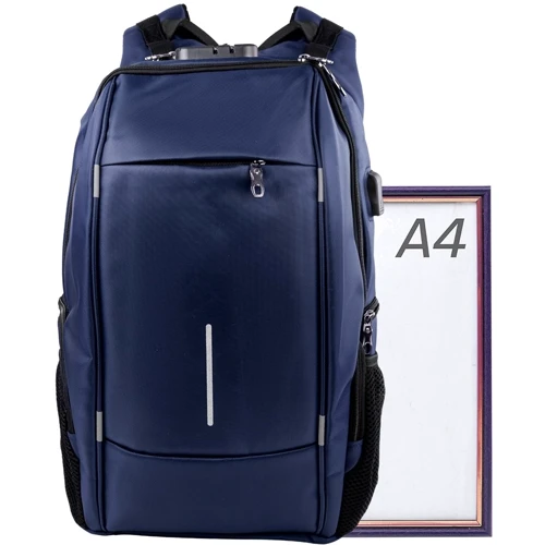 Чоловік рюкзак Valiria Fashion синій (DETAB8609-6): Застібка Блискавка