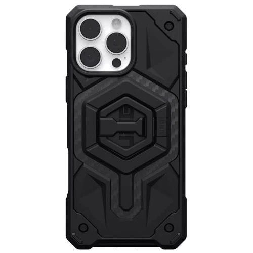 Чехол для iPhone Urban Armor Gear UAG Monarch Pro Magsafe Carbon Fiber/Black Stand (1144571BV01) for iPhone 16 Pro Max: Материалы поликарбонат и полиуретан