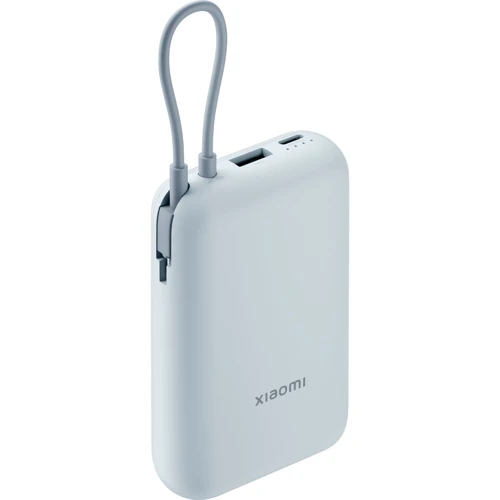 Зовнішній акумулятор Xiaomi Power Bank 10000mAh Integrated Cable Blue (BHR9073GL): Особливості быстрая зарядка, Индикатор заряда, Компактный размер, Встроенный кабель
