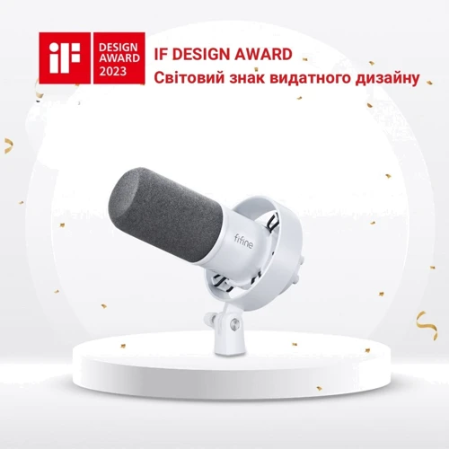 Динамический USB/XLR микрофон Fifine T688W White фото 5