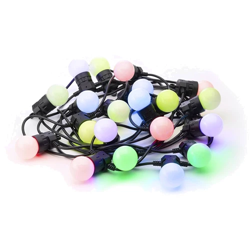 Smart LED Гирлянда Twinkly Festoon RGB 20, G45, Gen II, IP44, 10м, кабель черный: Количество ламп 20
