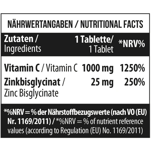 MST Vitamin C + Zinc Витамин С + Цинк 100 таблеток: Пол Унисекс