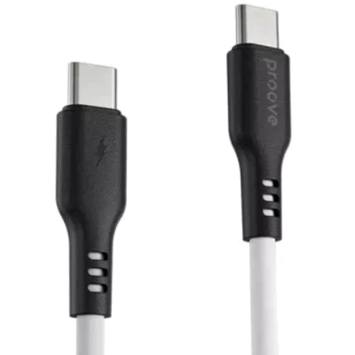 Кабель Proove Cable USB-C to USB-C Rebirth 60W 1m White (CCRE60002202)