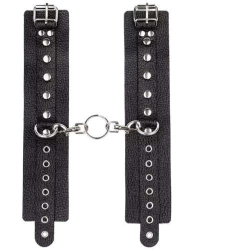 Наручники Leather Double Fix Leg Cuffs, Black