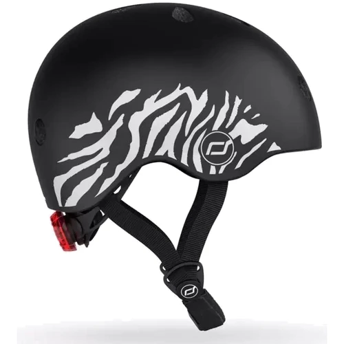 Шлем детский Scoot and Ride Зебра с фонариком 45-51см (SR-181206-ZEBRA) фото 7