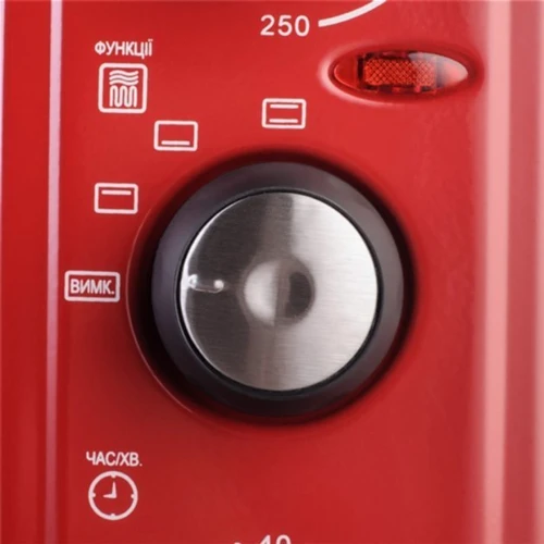 Електрична духовка настільна ViLgrand VEO523 red: Розміри 35 х 57 х 41 см
