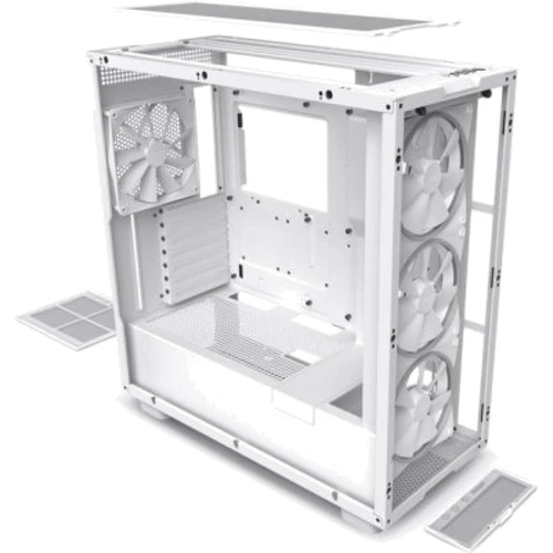 Корпус NZXT H7 v1 2022 Elite Edition All White (CM-H71EW-01): Матеріал передній панелі Скло