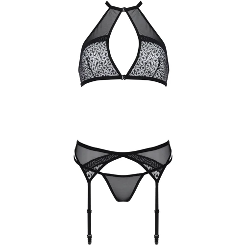 Комплект белья Passion SATARA SET Вlack XXL/XXXL
