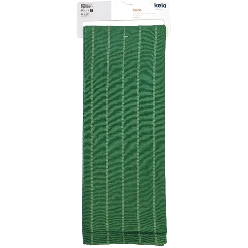 Полотенце KELA Cora темно-зеленое в полоску 70x50 см (12821)
