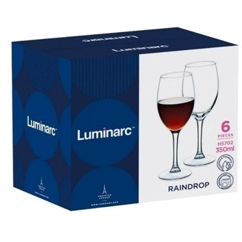 Келих Luminarc Raindrop для вина 6х350мл (H5702): Призначення Для вина