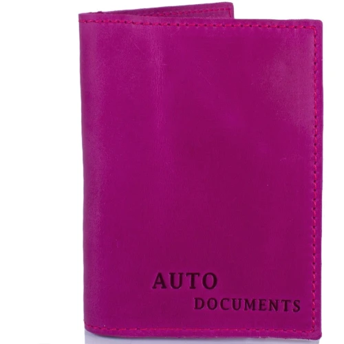Женская обложка для документов DNK Leather розовая (DNK-Auto-H-col-Pink)