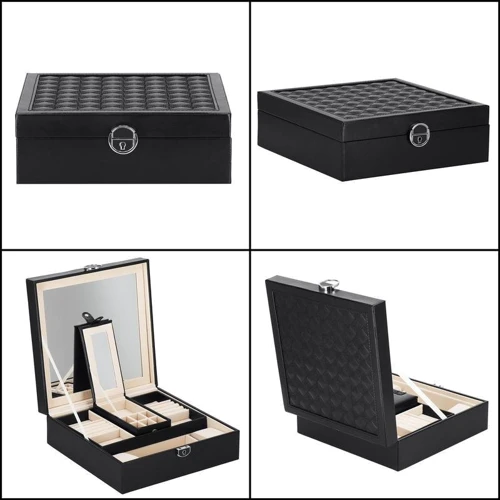 Скринька для прикрас (футляр для біжутерії) Springos 25x25x8.5 см HA1031 фото 2
