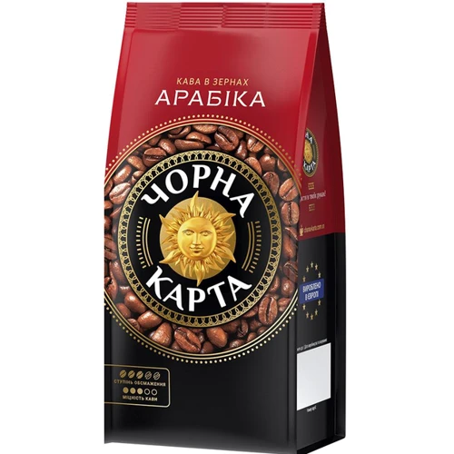 Кофе в зернах Чорна Карта Арабика 500 г (8718868256560)