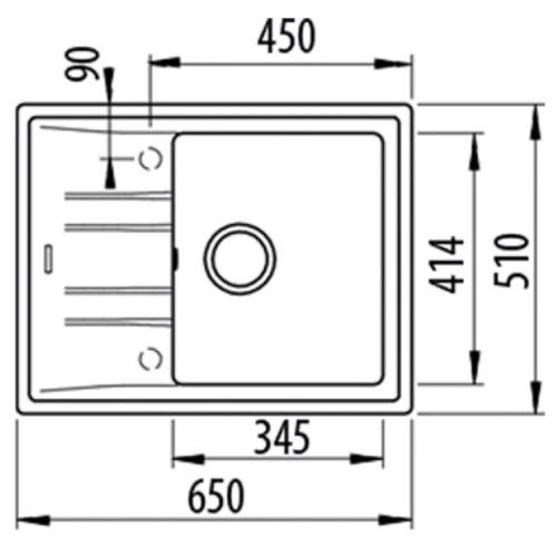Кухонна мийка Teka STONE 45 B-TG 1B 1D 115330045 чорний металік: Матеріал граніт