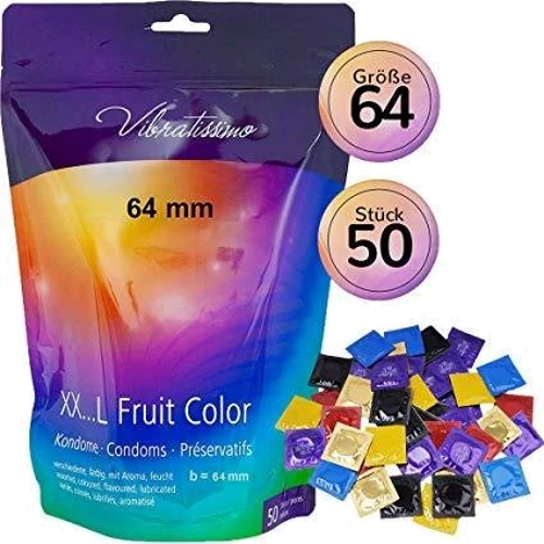 Презервативы Amor Vibratissimo XX ... L Fruit Color, 64 мм, 50 шт