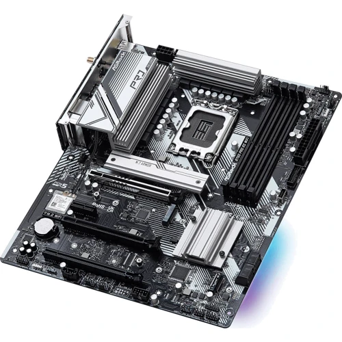 ASRock B760 PRO RS WIFI UA: Дополнительно Поддержка UEFI, Адаптер Wi-Fi, Поддержка RAID