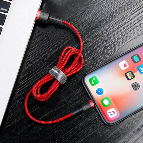 Кабель Baseus USB Cable to Lightning Cafule 2m Red (CALKLF-C09) фото 6
