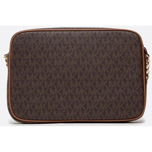 Женская сумка кросс боди Michael Kors JET SET LG EW CROSSBODY темно-коричневая (32F1GJ6C7B200): Застежка Молния