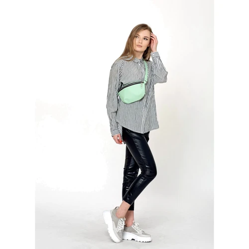 Жіноча поясна сумка Sambag Polo SQO м'ята (86123014): Фактура Зернистая, Матовая