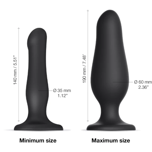 Надувной фаллоимитатор Strap-On-Me Inflatable Dildo Рlug Noir (шарик внутри)