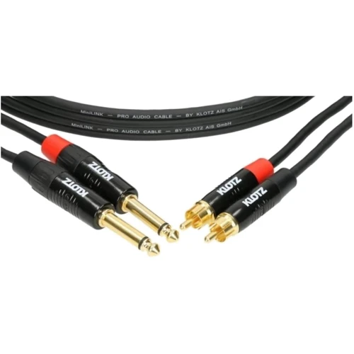 Кабель комутаційний Klotz KT-CJ090 MiniLink Pro Twin Cable Black 0.9 м