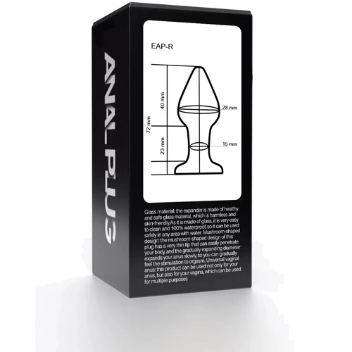 Світиться анальний плаг зі скла EGZO (EAP-R)