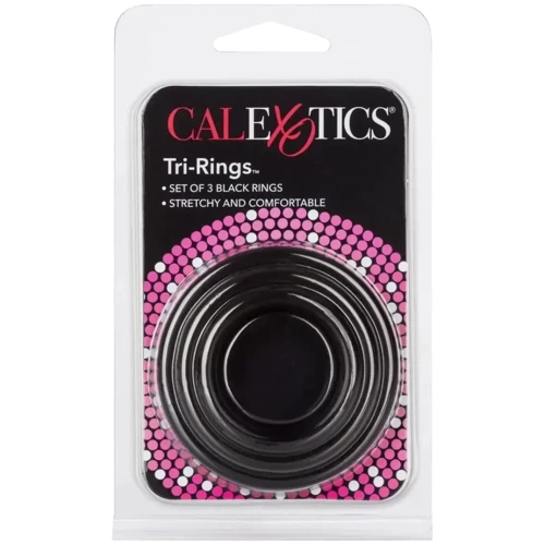 Эрекционные кольца California Exotic Novelties - Tri - Ring, 3 шт (чёрные)