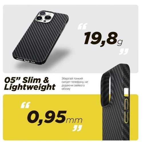 Чехол для iPhone ArmorStandart LikeCarbon MagCase Black for iPhone 15 Pro Max (ARM69291): Тип чехла накладка на заднюю часть