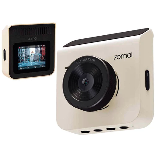 Автомобільний відеореєстратор Xiaomi 70mai Dash Cam A400 Ivory: Оснащення управление и поддержка Wi-Fi, режим парковки, аккумулятор, дисплей, динамик, G-сенсор (датчик удара/