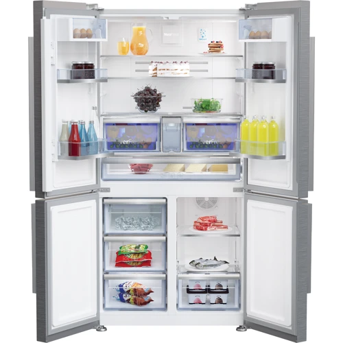 Холодильник Side-by-Side Beko GN1416231JXN: Расположение морозильной камеры Нижнее