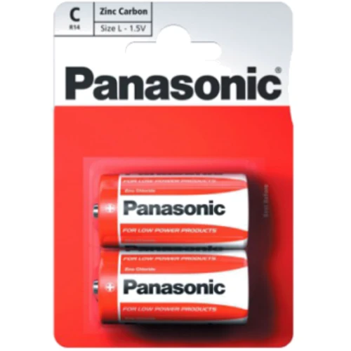 Батарейка Panasonic RED ZINK R14 BLI 2 ZINK-CARBON (R14REL/2BPR)