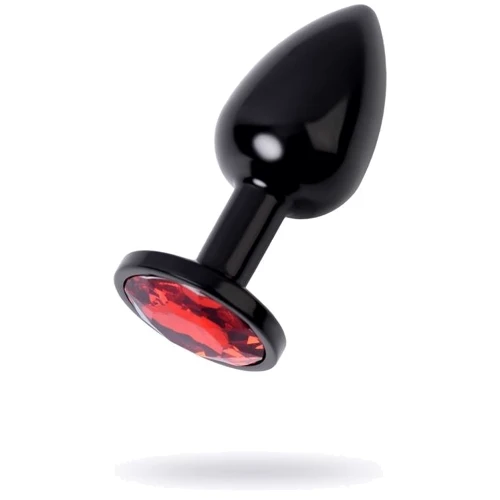 Анальная пробка с кристаллом Toyfa Metal Black anal plug ruby gem: Для кого Унисекс