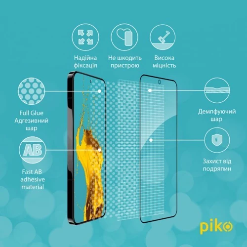 Аксесуар для смартфона Piko Tempered Glass Full Glue Black для Xiaomi 13: Тип защитное стекло