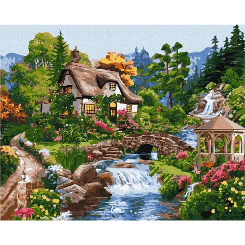 Картина по номерам Идейка Загородный коттедж 40x50 см (KHO6320)