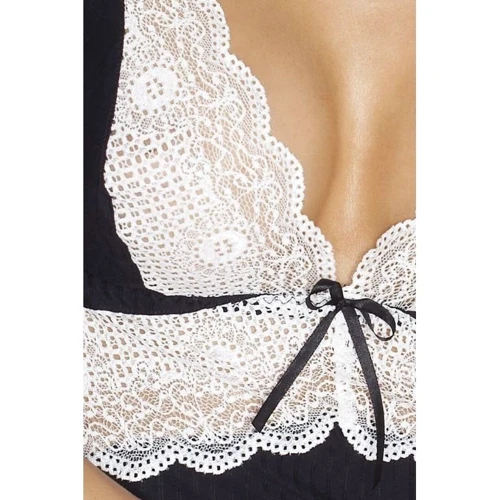 Пеньюар с кружевом Passion CAMILLE CHEMISE black 4XL/5XL
