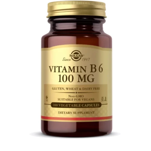 Solgar Vitamin B6 100 mg Витамин В6 100 вегетарианских капсул