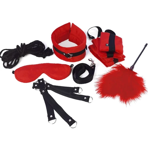 Набір БДСМ Art of Sex - Soft Touch BDSM Set 9 предметів червоний