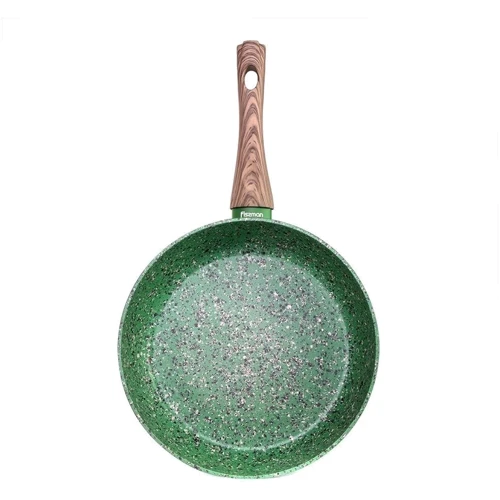 Сковорода глубокая Fissman Malachite 26x6.5см (14310): Антипригарное покрытие EcoStone